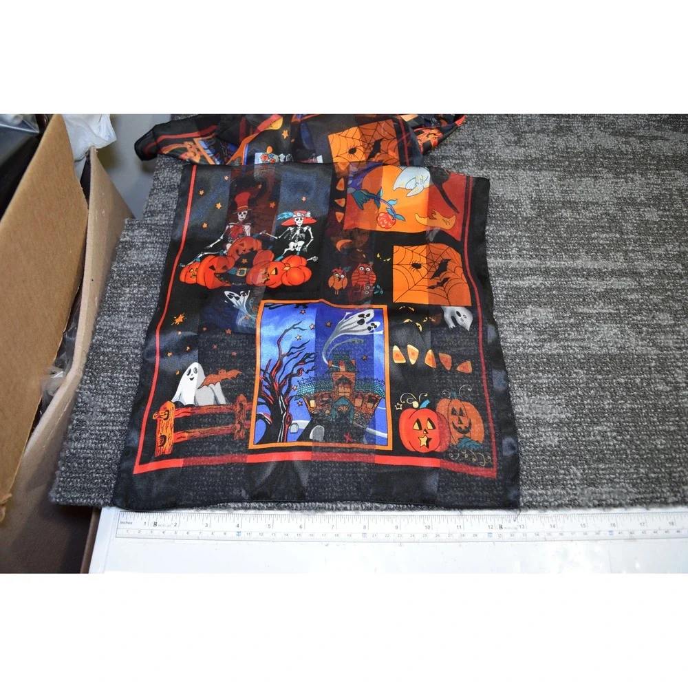 Halloween Ghost Pumpkin Haunted House Sheer Rectangular 58